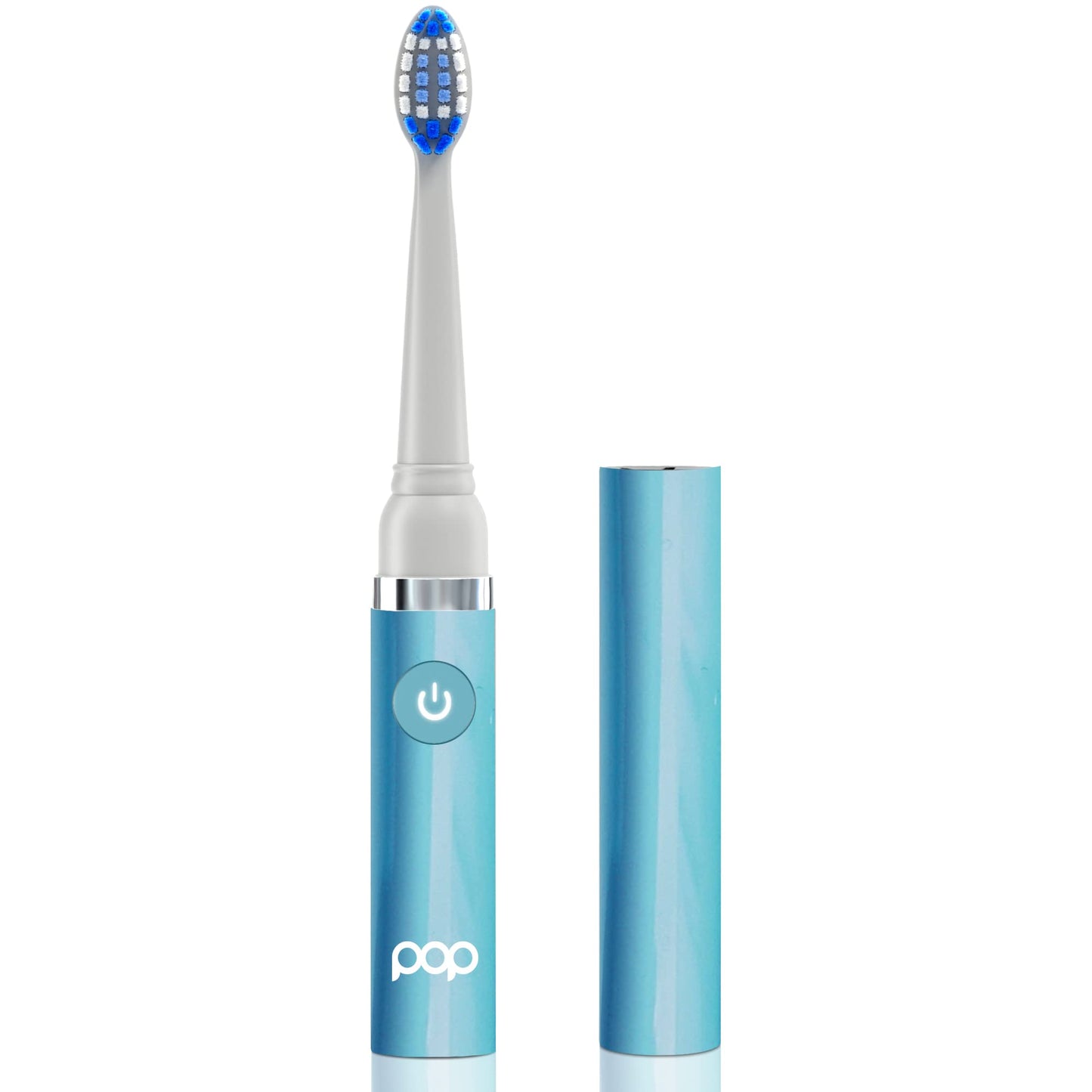 Pop Sonic Electric Toothbrush (Blue Pastel) - Travel Toothbrushes w/AAA Battery | Kids Electric Toothbrushes with 2 Speed & 15,000-30,000 Strokes/Minute, Dupont Nylon Bristles