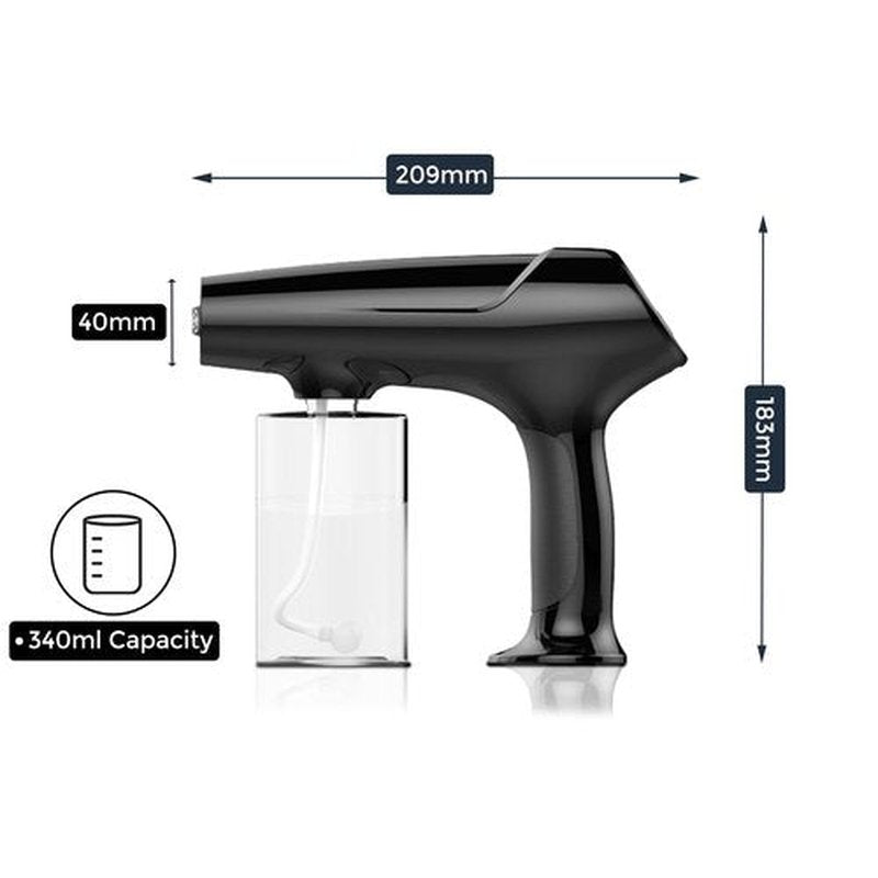 Hovinke Barber Spray Bottle with Blue Light, Rechargeable Electrostatic Atomizer Sprayer, Nano Mist Sprayer for Stylist,Barber and Home Use