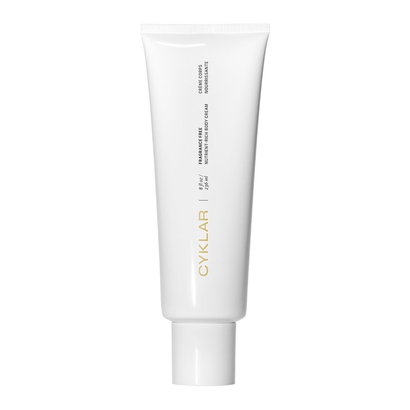 CYKLAR Nutrient Rich Body Cream – Non-Greasy Lotion for 48-Hr Moisture – Squalane, Niacinamide & Banana Flower for Hydration & Skin Barrier Support – Dry Skin Moisturizer 8oz – Fragrance Free