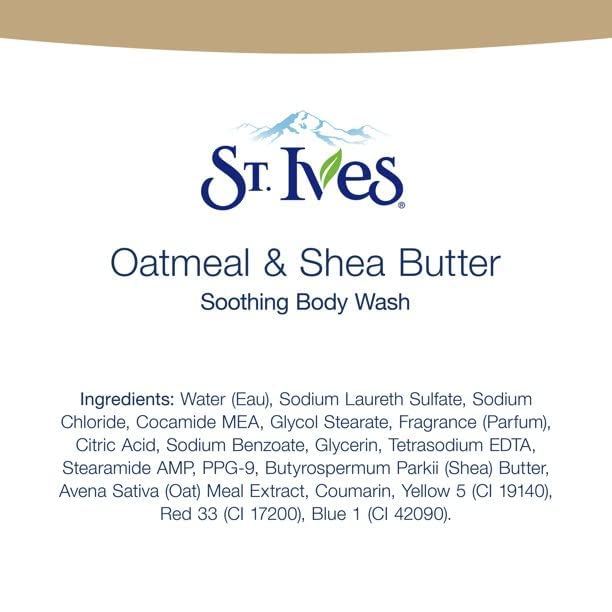 St. Ives Oatmeal and Shea Butter Moisturizing Body Wash 13.50 oz (Pack of 3)