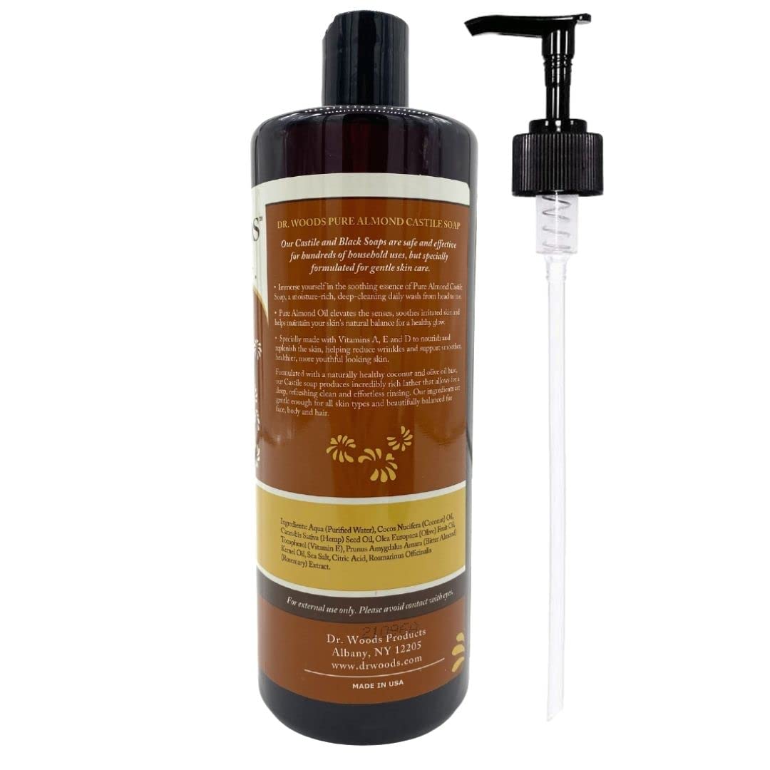Dr. Woods African Black Castile Soap - Moisturizing Liquid, 32oz (2-Pack)