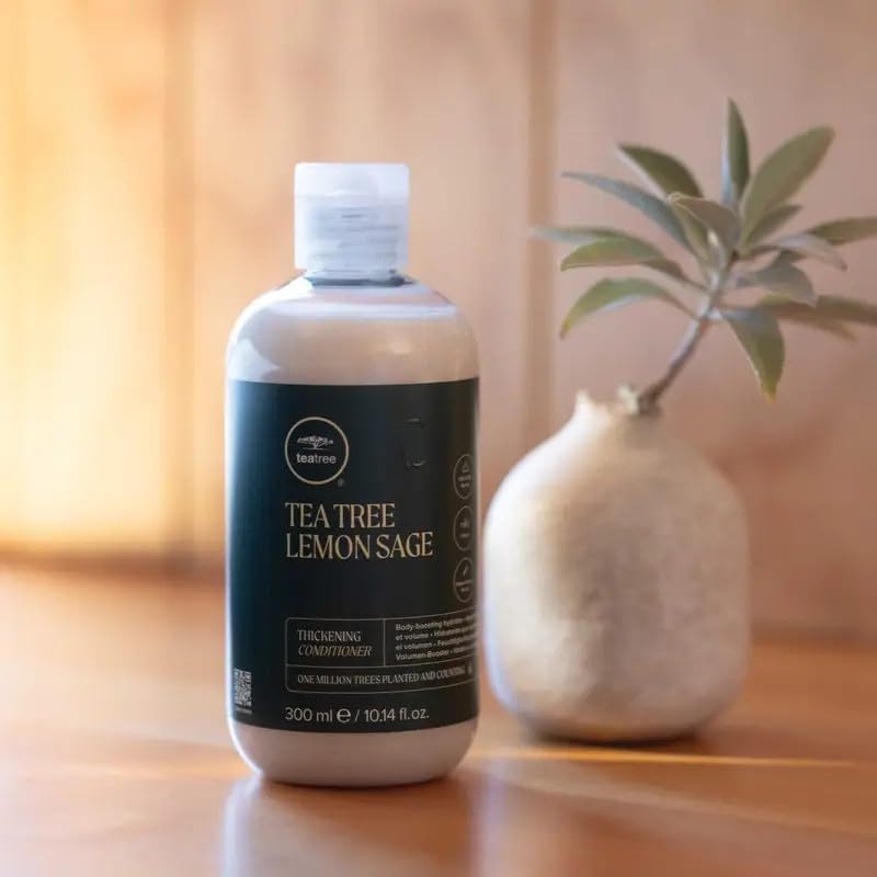 Tea Tree Lemon Sage Thickening Conditioner, Builds Body + Boosts Volume, For Fine Hair, 10.14 fl. oz.