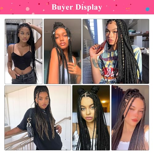 Pre Stretched Braiding Hair 26 inch 350# Braiding Hair for Black Women 8Packs Crochet Boho Braiding Hair Non Toxic (26 Inch(8packs), 350#)