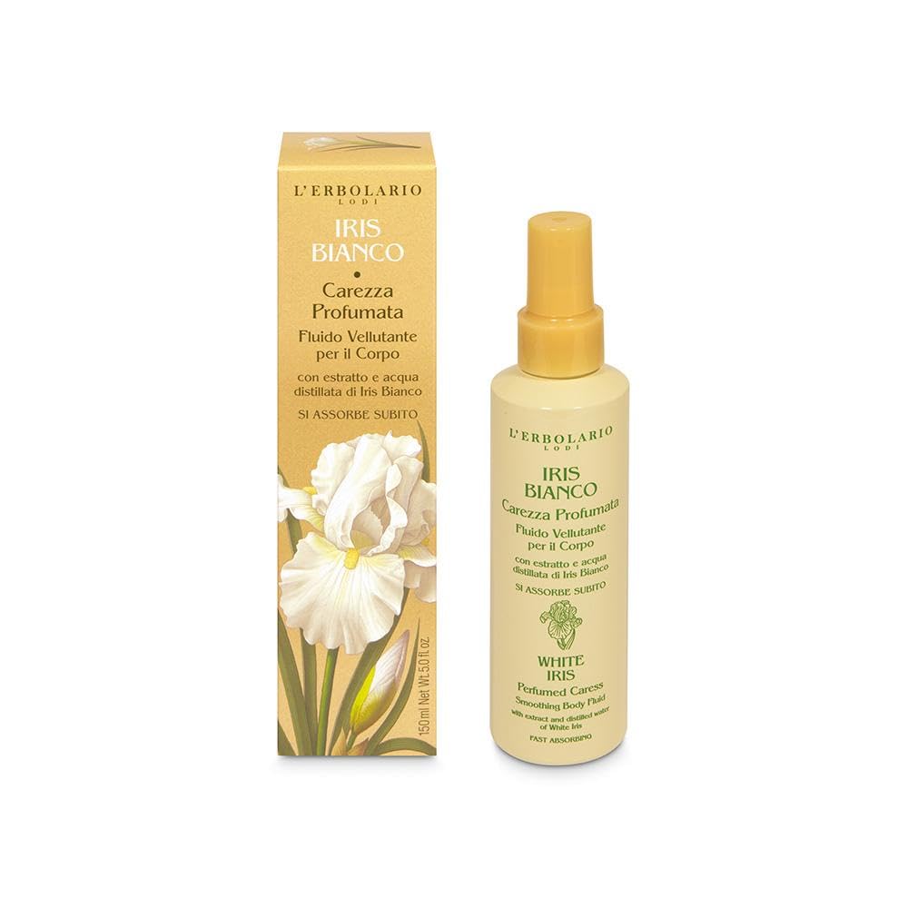 LErbolario Perfumed Caress Smoothing Body Fluid - White Iris for Women - 5.07 oz Body Mist
