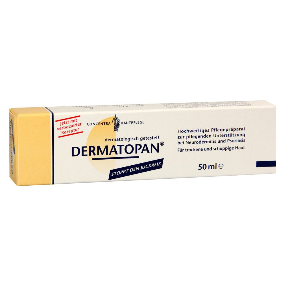 DERMATOPAN Moisturizing Skin Cream with Panthenol & Vitamin E, Hydrating Cream for Dry, Sensitive, or Flaky Skin, 1.69 fl oz (50ml)