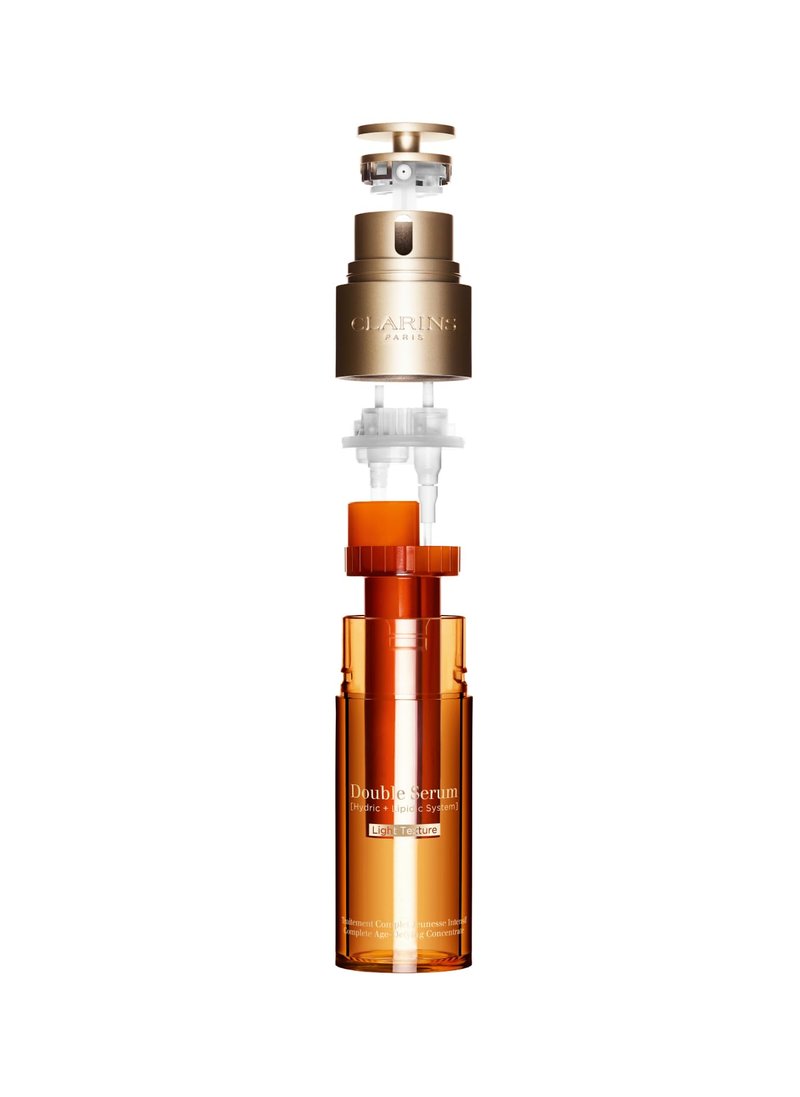 Clarins Double Serum Light | Anti Aging | Visibly Firms, Smoothes & Boosts Radiance in 7 Days* | 21 Plant Ingredients | Turmeric | Lighter Texture | Great for Oily Skin and Humid Climates