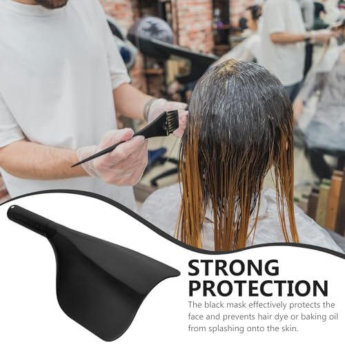 NOLITOY Plastic Hairdressing Face-shield, Reusable Hairspray Protector Mask, Black