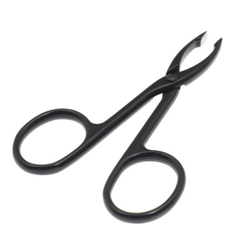 Motanar 2 Pieces Tweezers Scissor Handle Straight Tip Scissor Shaped Eyebrows Tweezers for Hair Plucker Remover Facial Hair Eyebrows Care (Silver and Black)