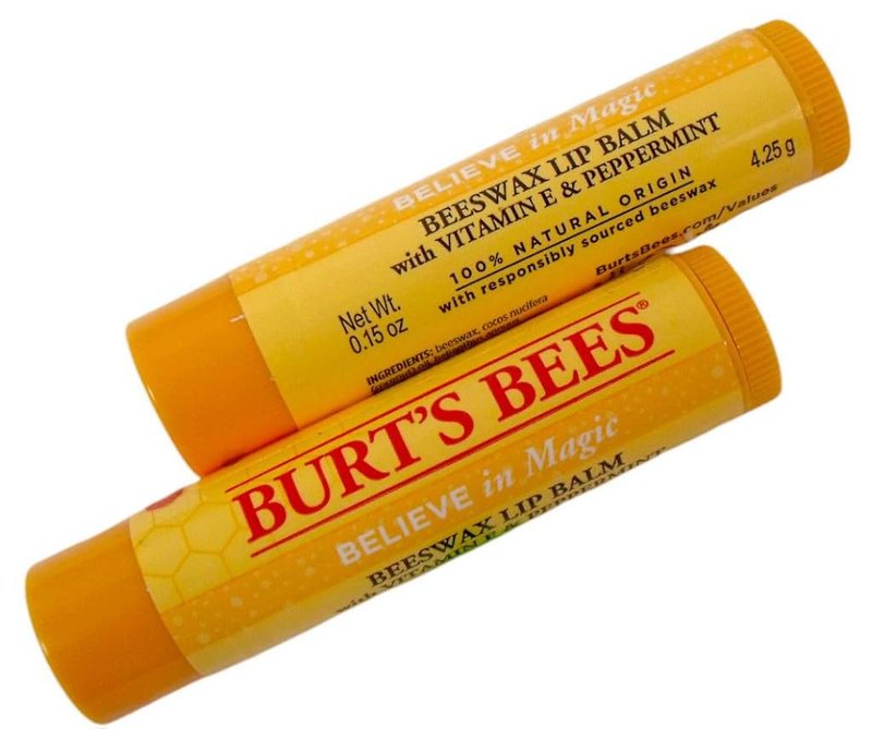 Burt's Bees Wintertime "Believe in Magic" Original Beeswax w/Vitamin E & Peppermint Lip Balm .15oz - 12 Count