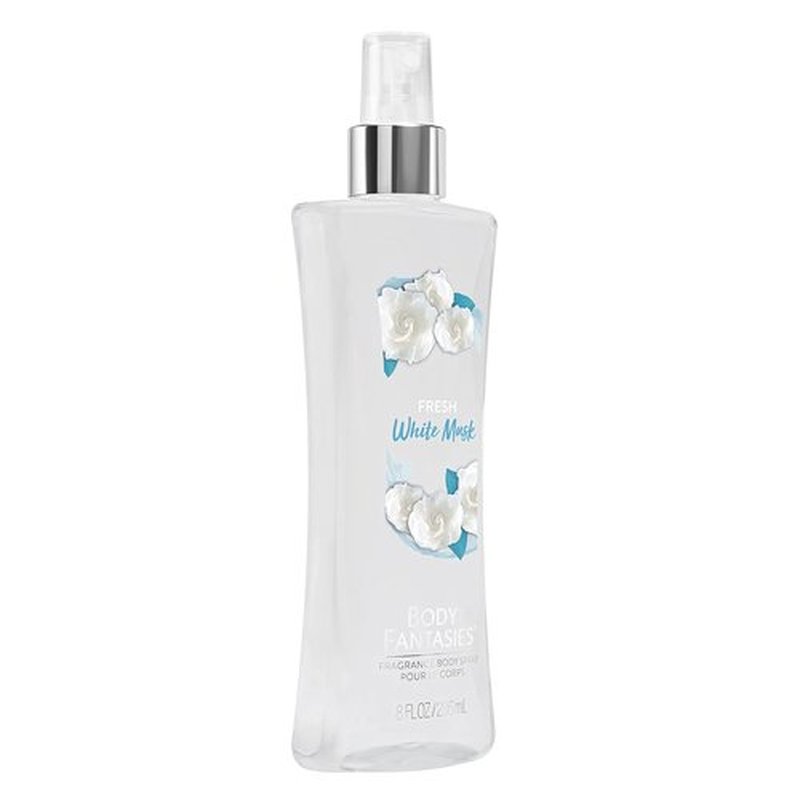 BODY FANTASIES SIGNATURE Fragrance Body Spray, Fresh White Musk, 8 Fluid Ounce (Pack of 2)