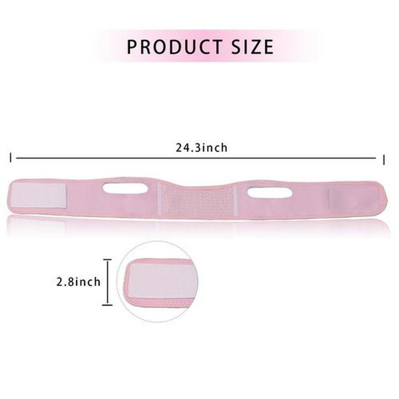 Buyongwant 2 Pack V Line Lifting Mask V Shaped Face Chin Strap for Sleeping,Sagging,Jaw Exerciser (Pink)