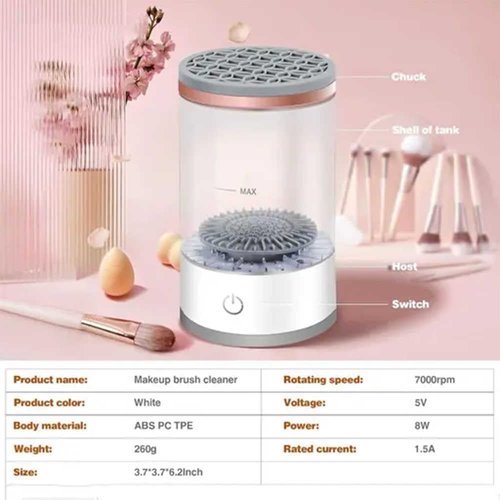 The Cozy Luna Brush Cleaner, Cozy Luna Makeup Brush Cleaner, Beauty Cosmetic Brush Cleaner, Beauty Brush Cleaner, Electric Makeup Brush Cleaner For All Makeup Brush (2 PCS, One Size)