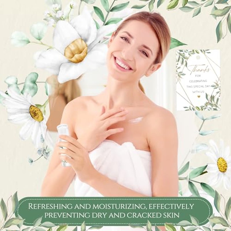 Dimsile 30 Sets Wedding Body Lotion for Dry Skin Bulk Eucalyptus Bridal Shower Body Care Cream Moisturizing Natural Fragrance Travel Size Body Lotion for Women Bridesmaid Guest Gift