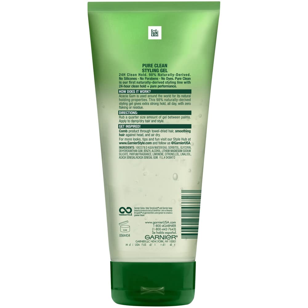 Garnier Fructis Style Pure Clean Styling Gel, 6.80 Oz ( Pack of 6)