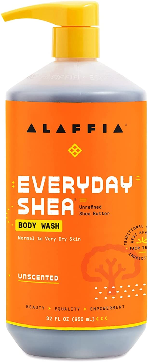 Alaffia Everyday Shea Body Wash, Naturally Helps Moisturize and Cleanse Without Stripping Natural Oils with Fair Trade Shea Butter, Neem, and Coconut Oil Vanilla Mint 32 fl oz - 2 Pack