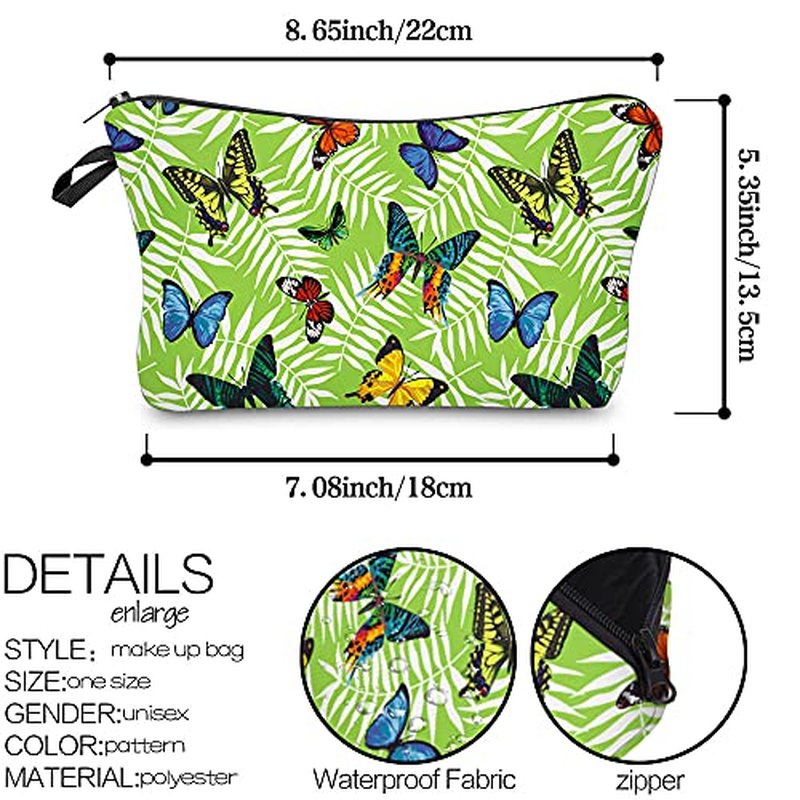 LOOMILOO Small Toiletry Bags for Women, Adorable Roomy Makeup Pouch Travel Water Resistant Cosmetic Purse Accessories Organizer Gift(Modern Abstract 55548)