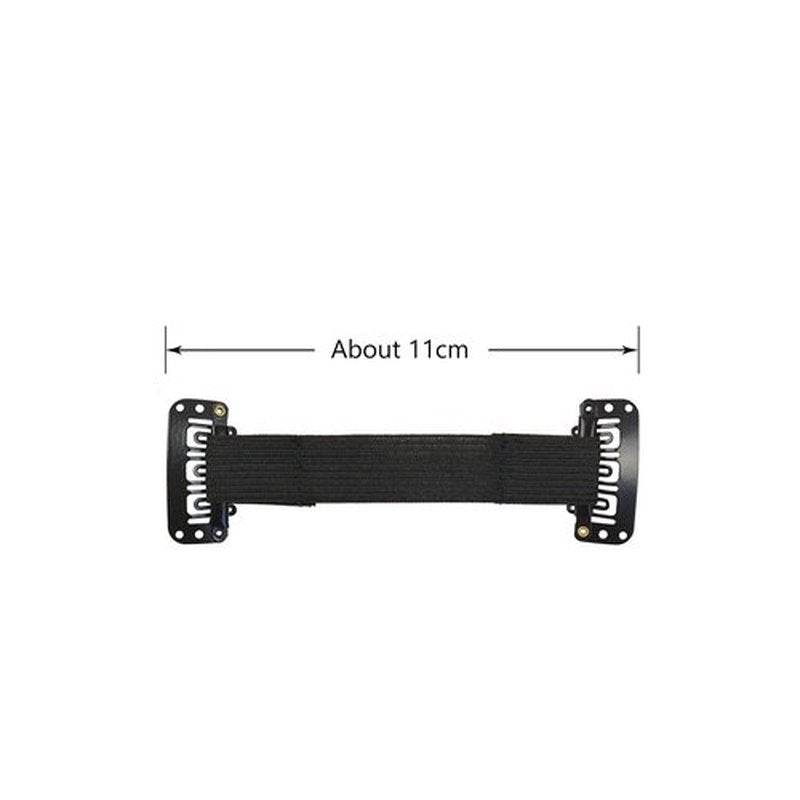 YTBYT 4 Pcs Facelift Bands with Clips Invisible Face Stretching Lifting Strap Adjustable Elastic Band Face Slimming Band (11cm Black Single Bands)