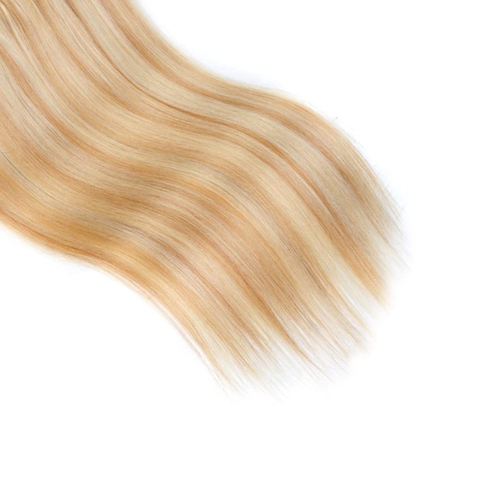 P27/613 Human Hair Bundles Honey Blonde Straight Bundles Brazilian Grade 8A Virgin Human Hair 3 Bundles 10 12 14 Inch P27/613 Straight Bundles Blonde Bundles 300g