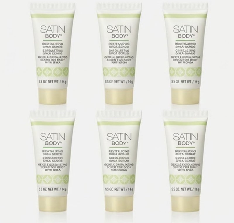 White Tea & Citrus Satin Body Revitalizing Shea Scrub (Travel Size) – 6 Units