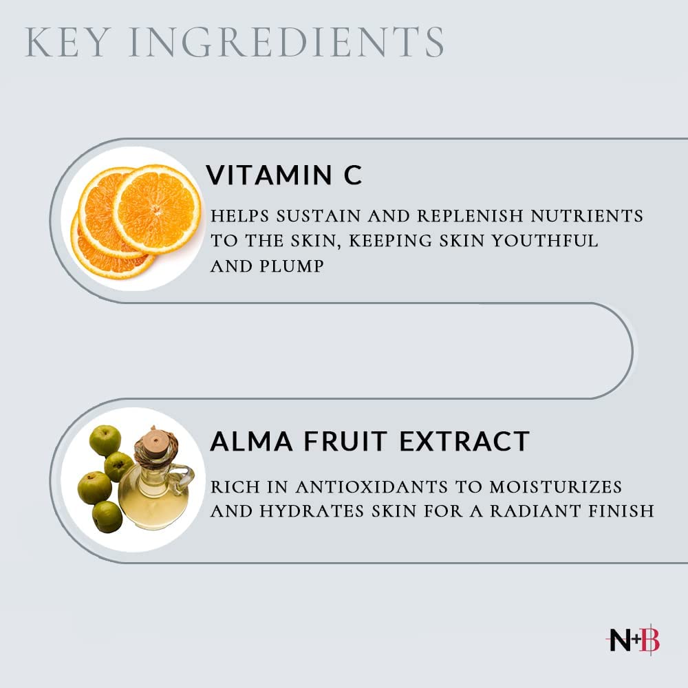 N+B Empower Body Lotion with Amla & Vitamin C, Fast-Absorbing Lotion 8 oz