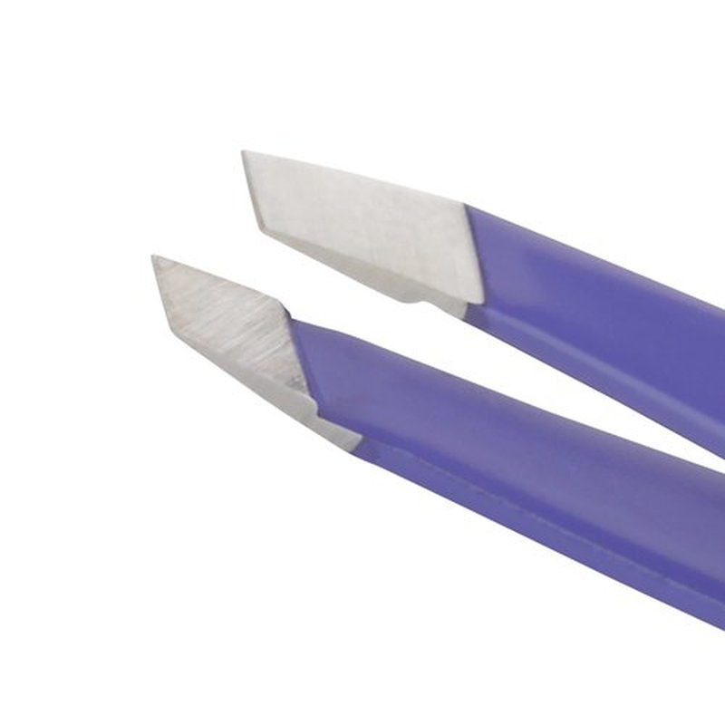Tweezerman Mini Slant Travel Tweezers For Eyebrows, Travel Tweezers for Eyebrows, Facial Hair, Ingrown Hair (Blooming Lilac)