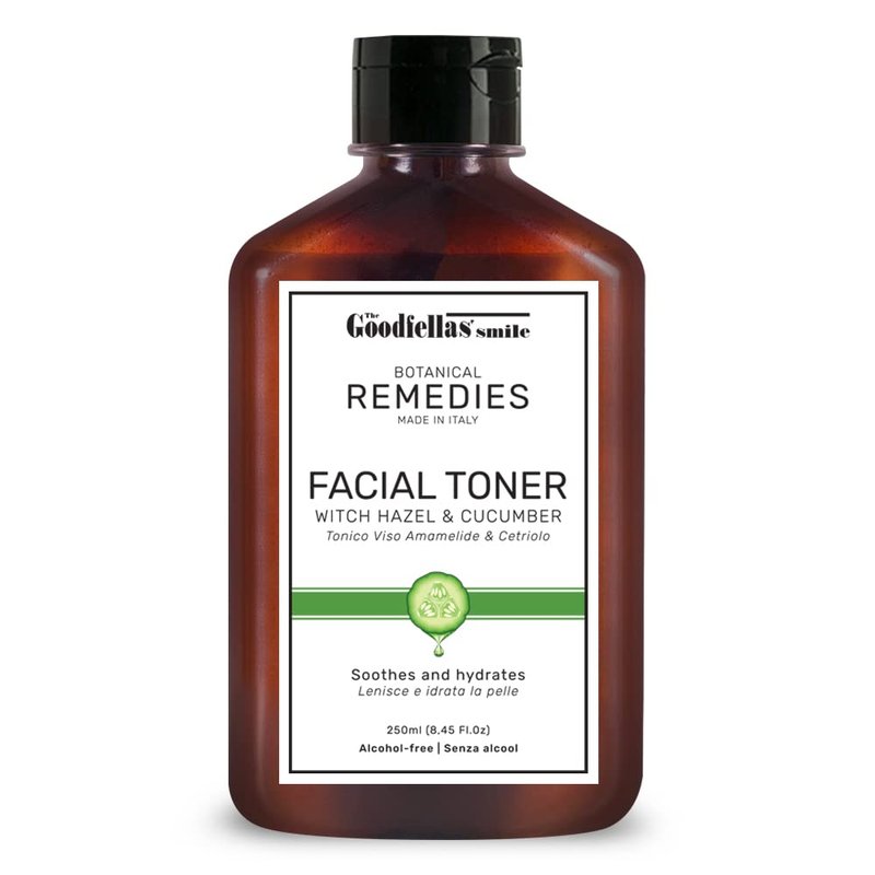 Officina Artigiana Facial After‑Shave Toner – Soothes & Hydrates Skin After Shaving – Witch Hazel & Himalayan Cucumber, Alcohol‑Free, 250ml – Made in Italy