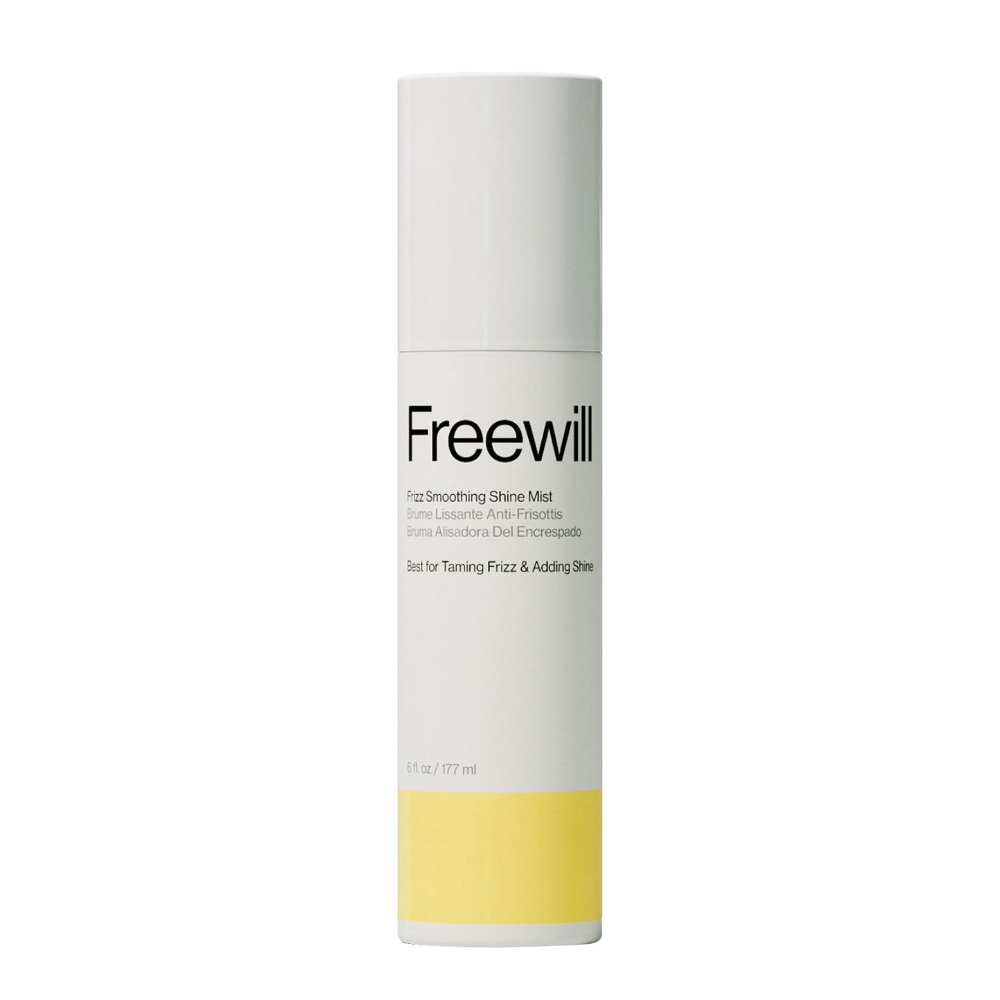 Freewill Frizz Smoothing Shine Mist, Nourishing and Lightweight Spray for Hair Frizz Control, Hydration and Shine, Tames Flyaways, Quick Absorption, 6 oz