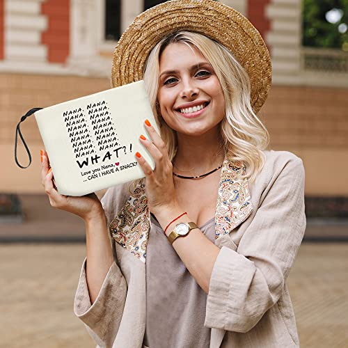 Nana Gifts, Nana Make Up Bag Cosmetic Bag for Women, Grandma Grandmother Birthday Gifts for Nana from Grandson Granddaughter, Grandma Nana Gifts from Grandchildren, Nana Gifts from Grandkids