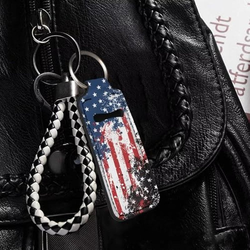 SEANATIVE Red Lips Lipstick Lip Gloss Lip Balm Chapstick Holder Keychain Lipstick Tube Holder Clip-on Lip Gloss Travel Storage Accessories for Women