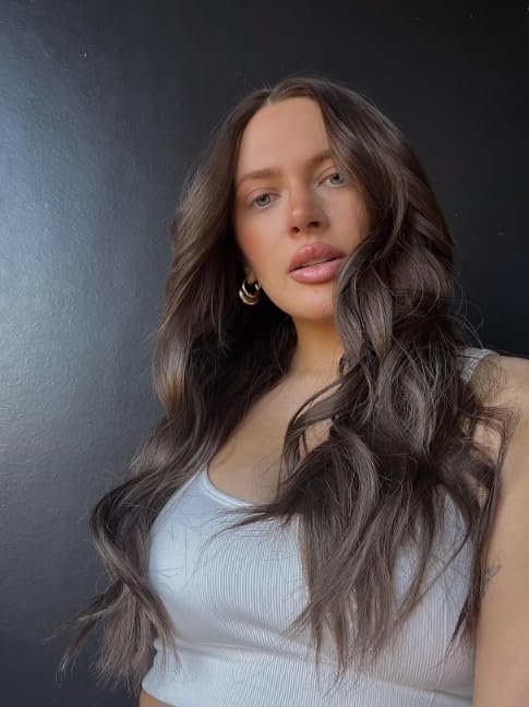 Fliace Clip in Hair Extensions, 6 PCS 1 6 Inch Hair Extensions Clip Ins, Dark Brown Long Wavy Hairpieces(16inch, 6pcs, Dark Brown)
