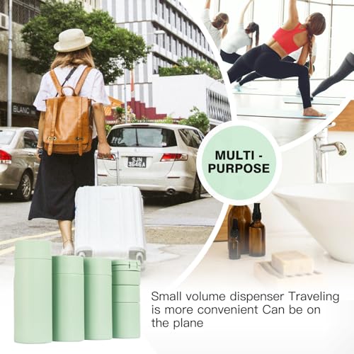 Travel Bottles for Toiletries, 5 Pack Travel Size Containers, TSA Approved Leak Proof Refillable Portable Travel Toiletry Bottles Set with Clear Toiletry Bag for Shampoo Conditioner, Lotion (Green)