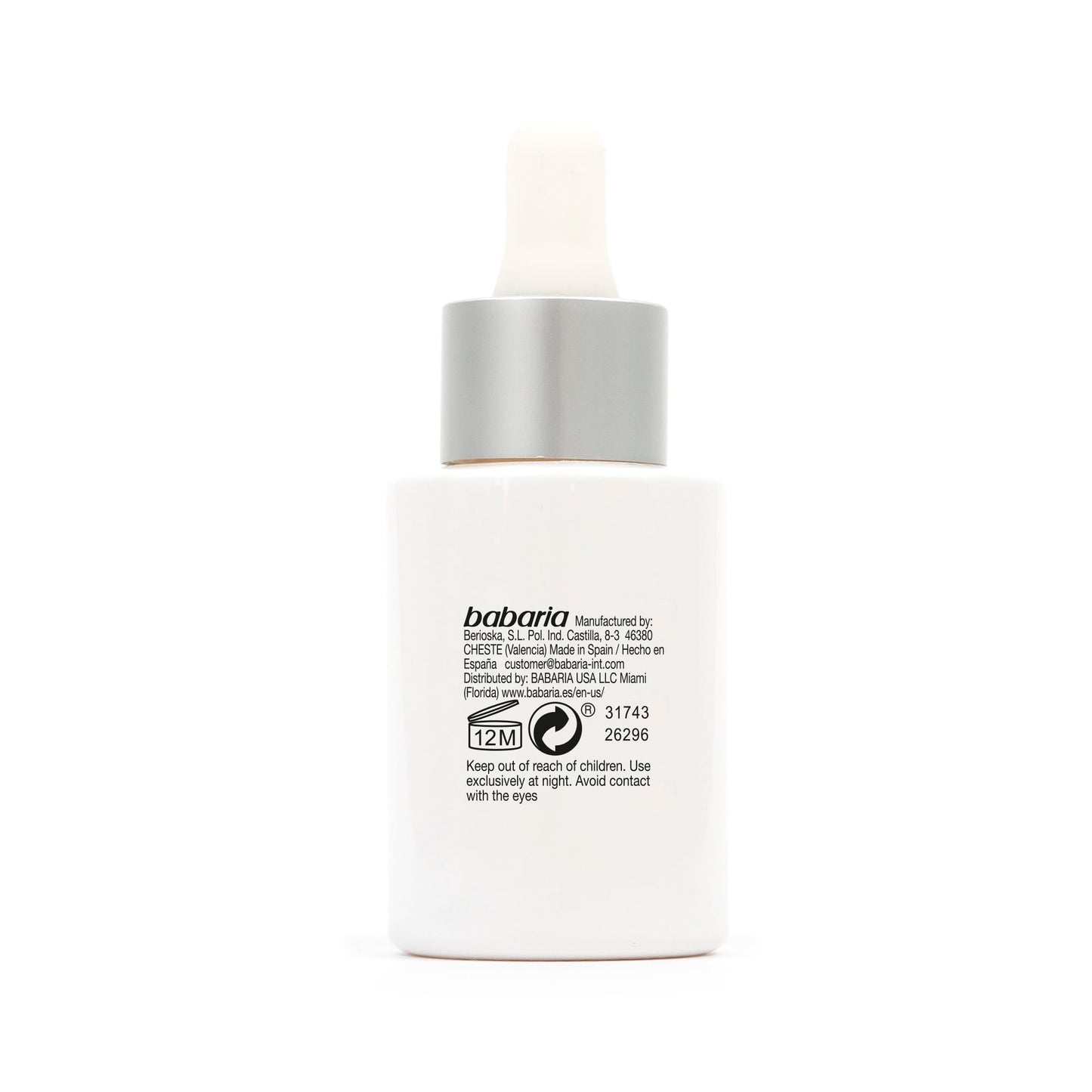 Babaria Retinol Face Serum, 1 oz - Facial Moisturizer for Skin Care - Anti Aging Serum to Reduce Appearance of Wrinkles - Improves Firmness and Elasticity - Light, Fast-Absorbing, Vegan Formula