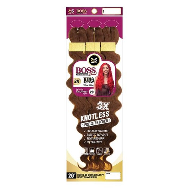 BOBBI BOSS Pre-Feathered Braid 3X BODY WAVE 20" (5-Pack, Vanilla)