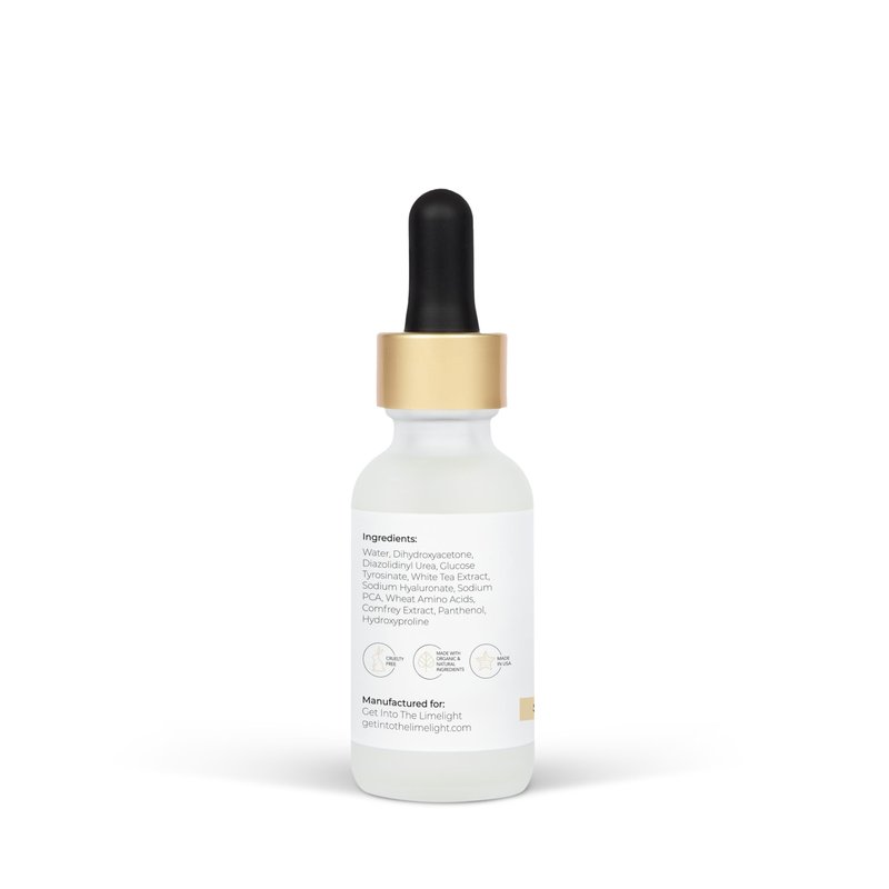 Get Into The Limelight Self Tanning Drops, For Face and Body, Develops 4+ Hours, 1 oz. Bottle