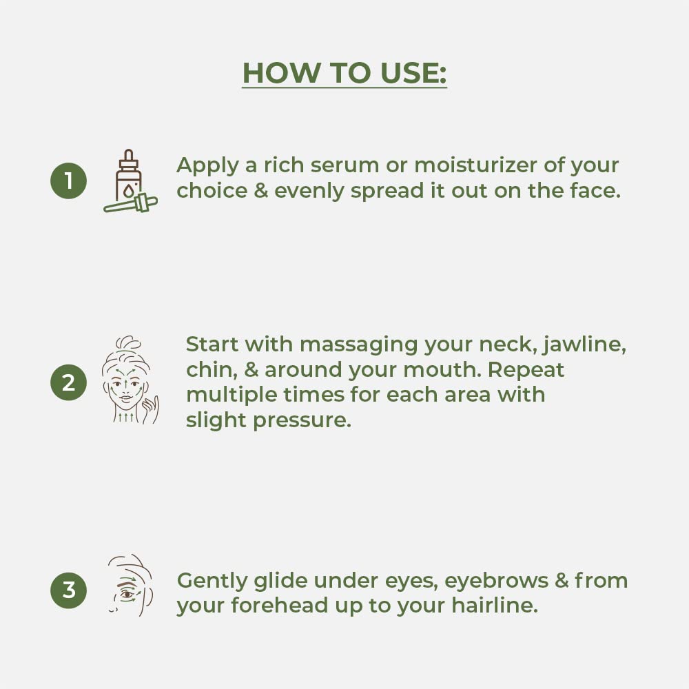 BE SOULFULL Gua Sha | Natural Face Massaging Stone for Firm and Glowing Skin | for Men & Women | 1 Unit (Jade Green)