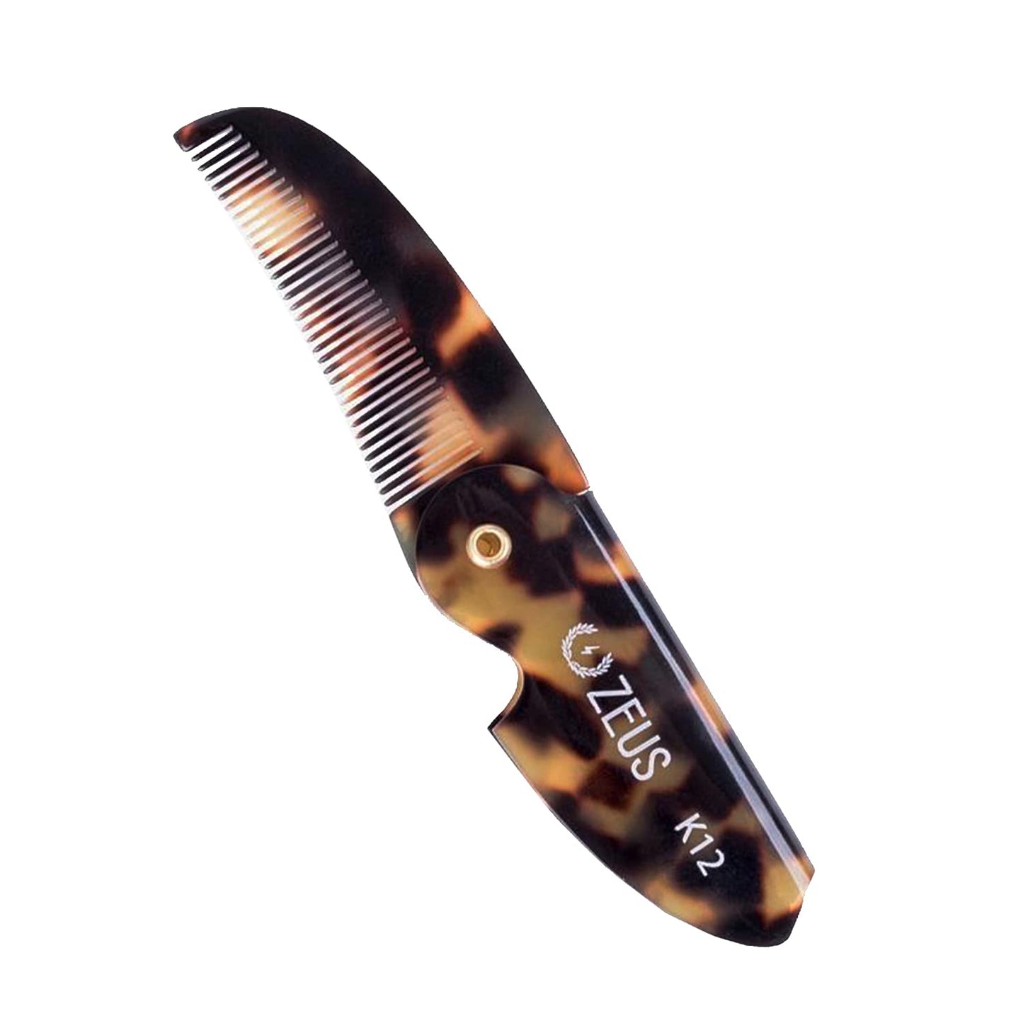 ZEUS Folding Mustache Comb for Men, Handmade Saw-Cut Pocket Comb for Men’s Beard & Moustache Grooming, Compact & Travel Friendly (Traditional) 3 PACK