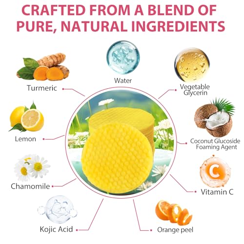 newseel Turmeric Cleansing Pads for Dark Spots,Turmeric Cleansing Pads for face,Turmeric Face Scrub Pads,Turmeric Pads for Face Cleansing and Exfoliation (40 PCS)