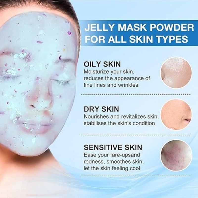 Angeland Jelly Mask for Facials Professional Natural Gel Face Masks, Moisturizing & Hydrating Jelly Face Masks, Peel Off Face Masks SkinCare 23 Fl Oz (Hyaluronic Acid)