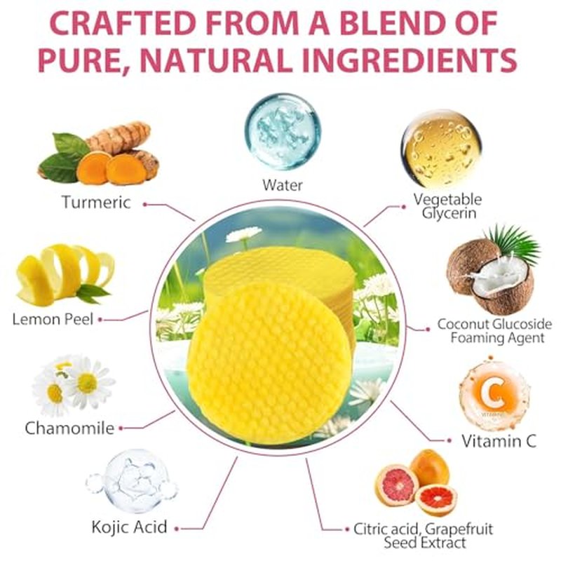 Turmeric Kojic Acid Cleansing Pads for Face and Body 40 PCS(1 Pack), Turmeric Cleansing Pads for Dark Spots, Balance Skin Oil and Water, Gentle & Non-Irritating and Remove Excess Keratin from Skin