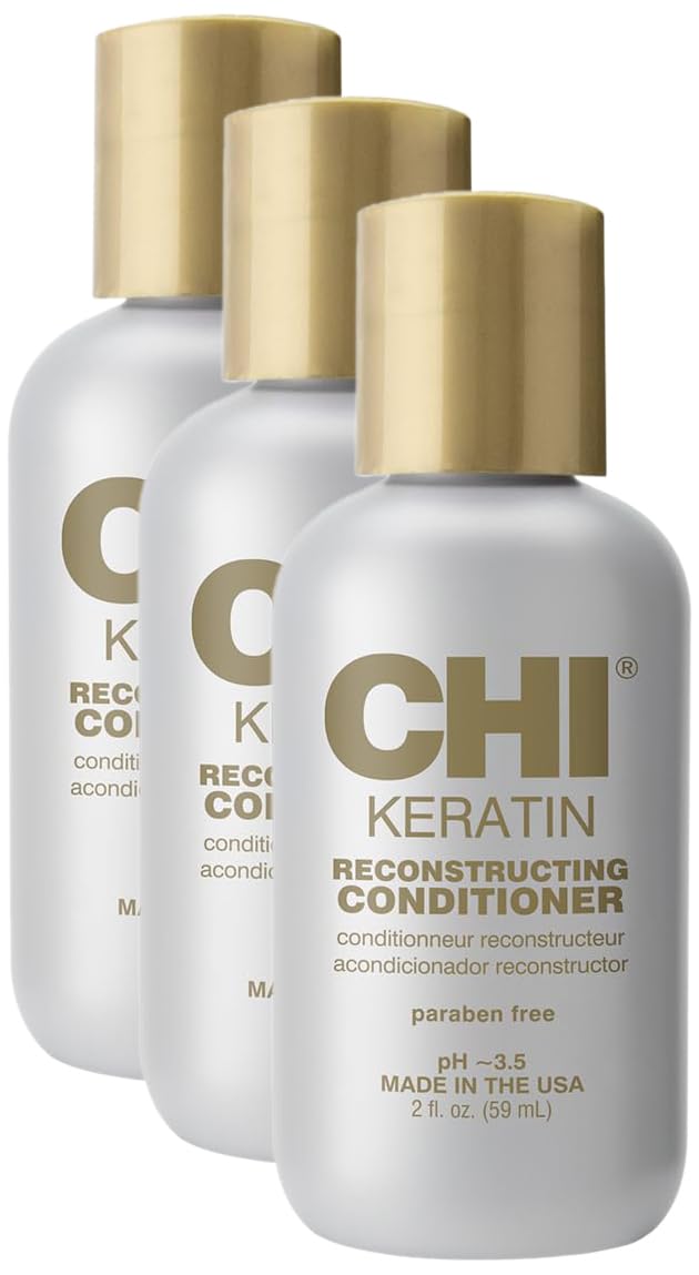 CHI Keratin Reconstructing Shampoo, Delivers Healthier Hair, Adds Shine & Helps Prevent Future Breakage, Sulfate, Paraben, & Cruelty-Free, 32 Oz