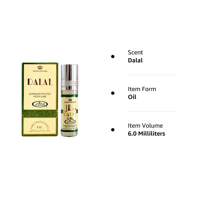 Al Rehab Dalal Concentrated Perfume Oil for Women, 0.2 Ounce / 6ml