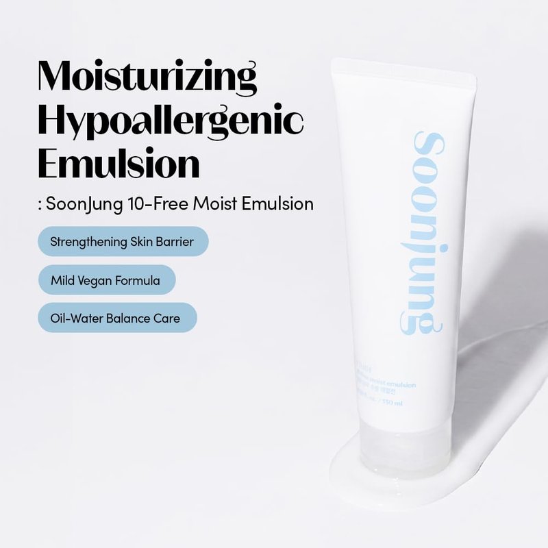 ETUDE SoonJung Skincare Set pH 5.5 Relief Toner (11.83 Fl. oz) & 10‑Free Moist Emulsion (5.07 Fl. oz) with Mini Set, Face Moisturizer for Sensitive Skin, Soothing Korean Skincare Gift (4‑Piece)