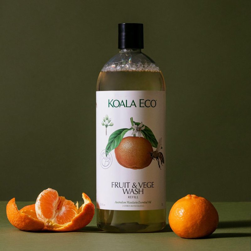 Koala Eco Fruit & Vegetable Wash - with Australian Mandarin Essential Oil - 34oz