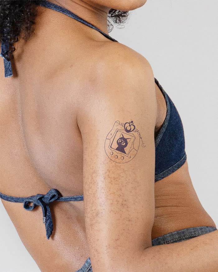 Inkbox Temporary Tattoos, Semi-Permanent Tattoo, One Premium Easy Long Lasting, Water-Resistant Temp Tattoo with For Now Ink - Lasts 1-2 Weeks, Anime Character, 3 x 3 in
