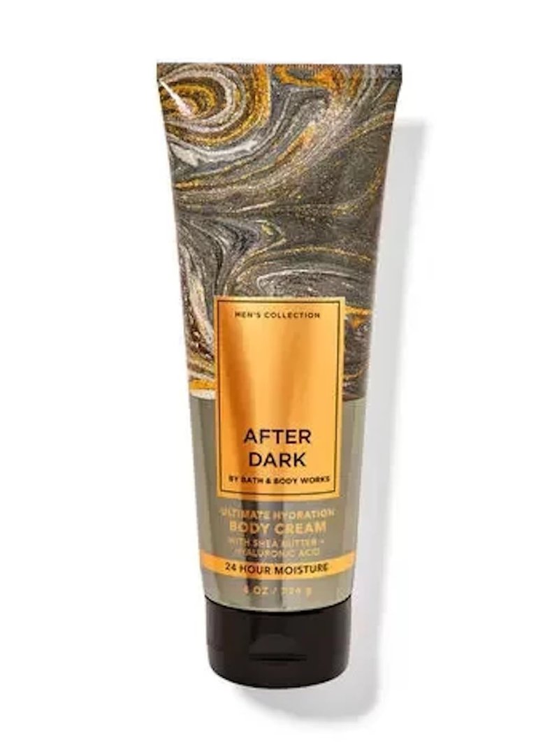 Bath and Body Works Hyaluronic Acid Body Cream For Men 8 Ounce (Suede & Sandalwood)