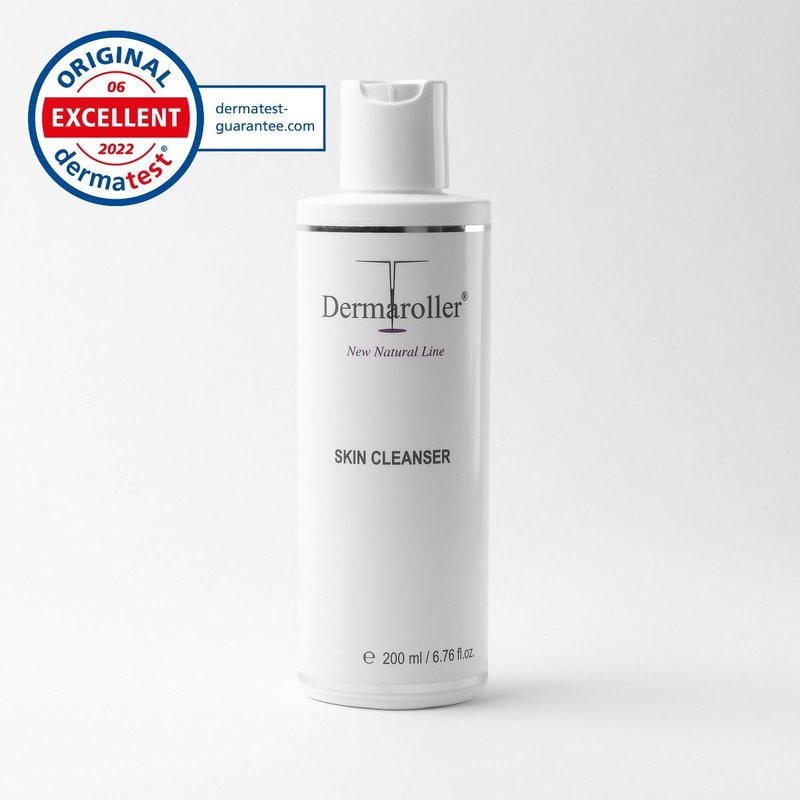 Dermaroller New Natural Line Skin Cleanser - Aloe Vera, Coconut Glucoside, Orange Peel Oil - Gentle, Deep Pore Cleansing & Moisturizing - Removes Makeup, Preps Face for Follow-Up Care - 6.76 fl oz