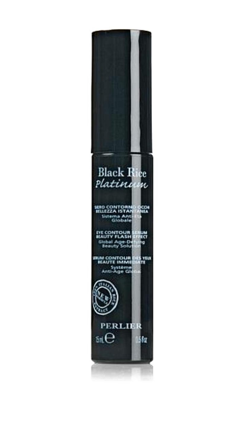 Perlier - Black Rice Eye Contour Serum, 0,5 Fl Oz, Anti-Aging Eye Treatment, Depuffing Serum for Dark Circles, Reduces Wrinkles & Signs of Tiredness, with Peptides & Biopolymers, Hydrating