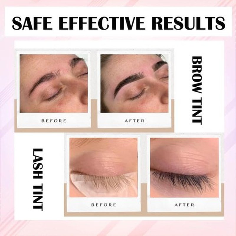 MELLUCCI 2-In-1 Eyelash and Brow Black Color Kit, Waterproof Long Lasting, Gentle & Safe Black Coloring for Salon and Home Use