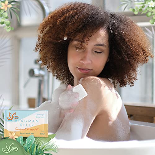 BERGMAN KELLY - Hotel Soap Bars - White Tea, 0.5 oz, 100 PK - Travel Size Luxury Bulk Amenities Bar Soap - Mini Individually Wrapped Rectangular Soap, Small Toiletries for Airbnb, Motel, Guest Bath