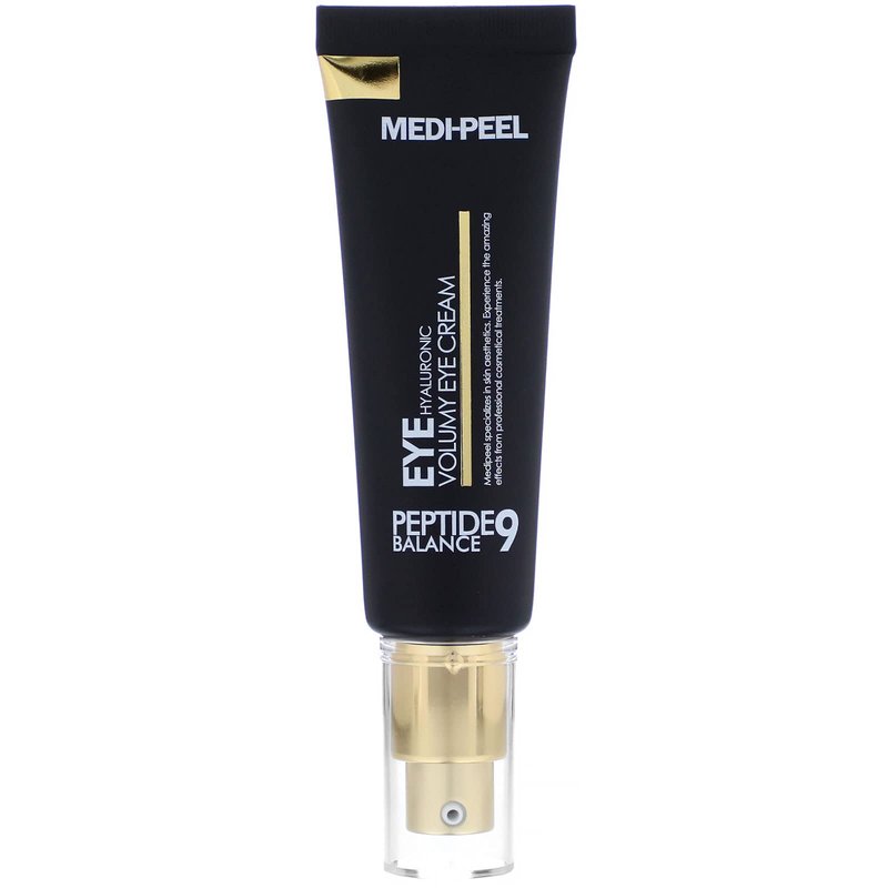 Medi-Peel Peptide9 Hyaluronic Volumy Eye Cream, Anti-Aging, Brightening, Reduces Wrinkles, Under Eye Bags, Dark Circles & Puffiness Care, Hyaluronic Acids, Enhance Elasticity, Korean Skin Care